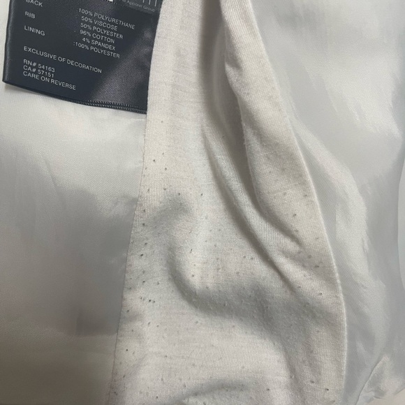 White Faux Leather Jacket with Floral Embroidery EUC - Picture 14 of 16